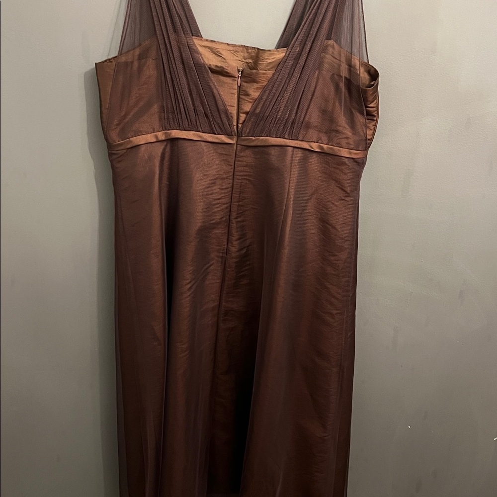 Brown taffeta  Dress - Picture 4 of 4